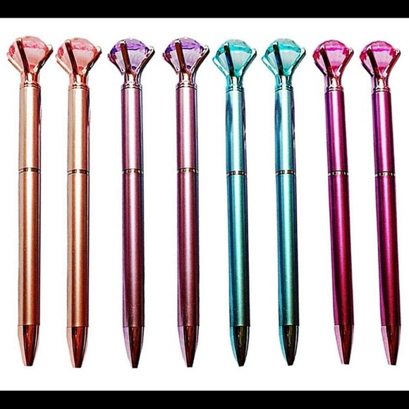 Single Big Diamond Retractable Ballpoint Pen - Picture 3 of 3